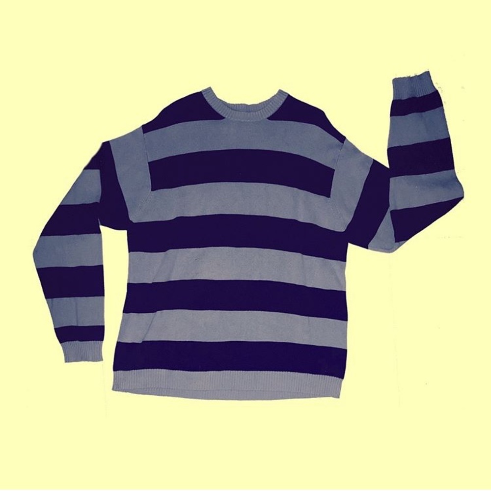 VINTAGE BLUE STRIPES GAP KNIT SWEATER
